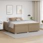 Preview: ARDEBO.de - Bettrahmen Cappuccino 200 x 200 cm Stoff