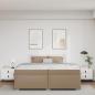 Preview: Bettrahmen Cappuccino 200 x 200 cm Stoff