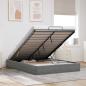 Preview: ARDEBO.de - Ottoman Bettgestell Dunkelgrau 152 x 203 cm Samt