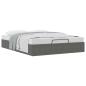 Preview: Ottoman Bettgestell Dunkelgrau 152 x 203 cm Samt