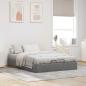 Preview: Ottoman Bettgestell Dunkelgrau 152 x 203 cm Samt