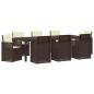 Preview: Garten Essgruppe 9 stk. 8-Sitzer Braun und Creme PP