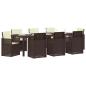 Preview: Garten Essgruppe 9 stk. 8-Sitzer Braun und Creme PP
