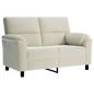 Preview: Sofa-Set 3 stk. Creme Samt