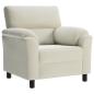 Preview: Sofa-Set 3 stk. Creme Samt