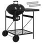 Preview: Holzkohlegrill mit Räuchertuben 91 x 71 x 107 cm Stahl Schwarz