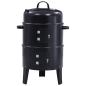 Preview: Outdoor Grill Ø 40 x 80 cm Stahl Schwarz