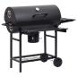 Preview: Fassgrill mit Rädern und Regalen 3 stk. 115 x 85 x 95 cm Metall