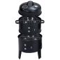 Preview: Outdoor Grill Ø 40 x 80 cm Stahl Schwarz