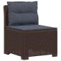 Preview: 7-Sitzer Gartensofa mit Kissen Rattan-Look PP Braun