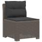 Preview: 7-Sitzer Gartensofa mit Kissen Rattan-Look PP Hellgrau