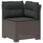 Preview: 7-Sitzer Gartensofa mit Kissen Rattan-Look PP Hellgrau