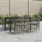 Preview: ARDEBO.de - Outdoor-Essgruppe 5 stk. Grau Poly-Rattan