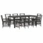 Preview: Outdoor-Essgruppe 9 stk. Schwarz Poly-Rattan