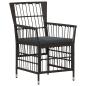 Preview: Outdoor-Essgruppe 9 stk. Schwarz Poly-Rattan