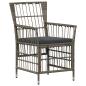 Preview: Outdoor-Essgruppe 11 stk. Grau Poly-Rattan