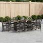 Preview: ARDEBO.de - Outdoor-Essgruppe 9 stk. Schwarz Poly-Rattan