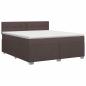 Preview: Boxspringbett mit Matratze Dunkelbraun 140 x 190 cm Stoff
