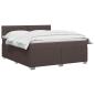Preview: Boxspringbett mit Matratze Dunkelbraun 140 x 190 cm Stoff