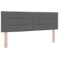 Preview: Boxspringbett mit Matratze Dunkelgrau 140 x 200 cm Stoff