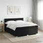 Preview: ARDEBO.de - Boxspringbett mit Matratze Schwarz 140 x 200 cm Stoff