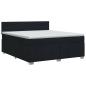 Preview: Boxspringbett mit Matratze Schwarz 140 x 200 cm Stoff