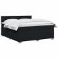 Preview: Boxspringbett mit Matratze Schwarz 140 x 200 cm Stoff