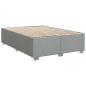 Preview: Boxspringbett mit Matratze Hellgrau 140 x 200 cm Stoff