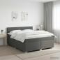Preview: ARDEBO.de - Boxspringbett mit Matratze Dunkelgrau 160 x 200 cm Stoff