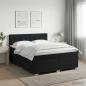 Preview: ARDEBO.de - Boxspringbett mit Matratze Schwarz 160 x 200 cm Stoff