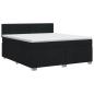 Preview: Boxspringbett mit Matratze Schwarz 160 x 200 cm Stoff