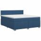 Preview: Boxspringbett mit Matratze mit Kopfteil Blau 180 x 200 cm Stoff