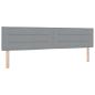 Preview: Boxspringbett mit Matratze Hellgrau 200 x 200 cm Stoff