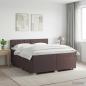 Preview: ARDEBO.de - Boxspringbett mit Matratze Dunkelbraun 200 x 200 cm Stoff