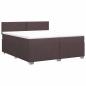 Preview: Boxspringbett mit Matratze Dunkelbraun 200 x 200 cm Stoff