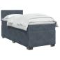 Preview: Boxspringbett mit Matratze Dunkelgrau 80 x 200 cm Samt