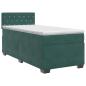 Preview: Boxspringbett mit Matratze Dunkelgrün 80 x 200 cm Samt