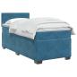 Preview: Boxspringbett mit Matratze Dunkelblau 80 x 200 cm Samt