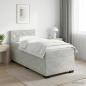 Preview: ARDEBO.de - Boxspringbett mit Matratze Hellgrau 80 x 200 cm Samt