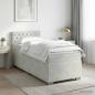 Preview: ARDEBO.de - Boxspringbett mit Matratze Hellgrau 90 x 190 cm Samt