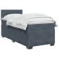 Preview: Boxspringbett mit Matratze Dunkelgrau 90 x 200 cm Samt