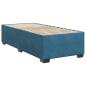 Preview: Boxspringbett mit Matratze Dunkelblau 100 x 200 cm Samt