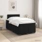 Preview: ARDEBO.de - Boxspringbett mit Matratze Schwarz 120 x 190 cm Samt