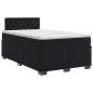Preview: Boxspringbett mit Matratze Schwarz 120 x 190 cm Samt