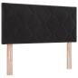 Preview: Boxspringbett mit Matratze Schwarz 120 x 190 cm Samt