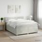 Preview: ARDEBO.de - Boxspringbett mit Matratze Hellgrau 140 x 190 cm Samt