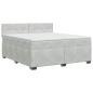 Preview: Boxspringbett mit Matratze Hellgrau 140 x 190 cm Samt