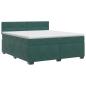 Preview: Boxspringbett mit Matratze Dunkelgrün 140 x 190 cm Samt