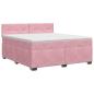 Preview: Boxspringbett mit Matratze mit Kopfteil Rosa 140 x 190 cm Samt