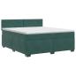 Preview: Boxspringbett mit Matratze Dunkelgrün 140 x 190 cm Samt